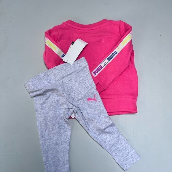 Puma Neon Pink Girl 2 piece set - Picture 3 of 5